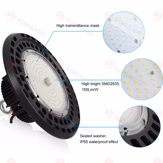 Lampe à suspension industrielle IP65 60W 80W 100W 150W LED Éclairage d'entrepôt Highbay Light LED 200W 300W 400W 500W UFO High Bay Light